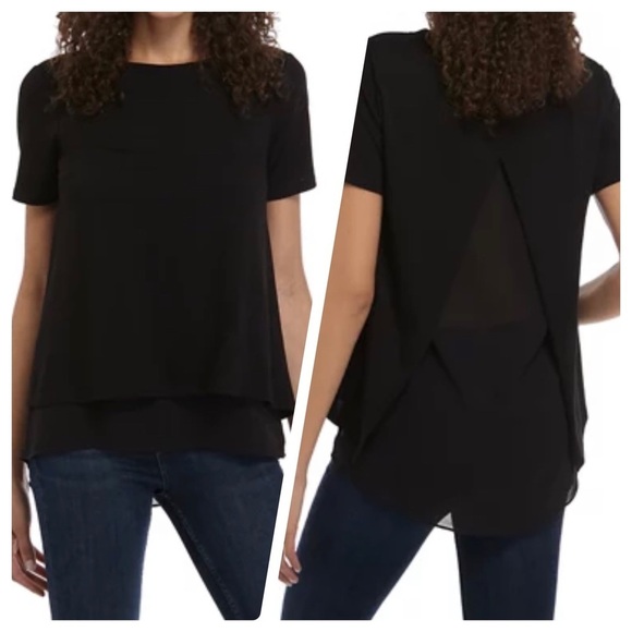 Women’s new Michael Kors black multi media knit flowy blouse - Picture 1 of 4